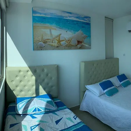 2p1-32 De 2 Alcobas Frente Al Mar Con Aire Acondicionado Y Wifi * Cartagena
