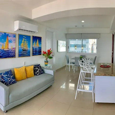 2p1-32 De 2 Alcobas Frente Al Mar Con Aire Acondicionado Y Wifi Apartamento