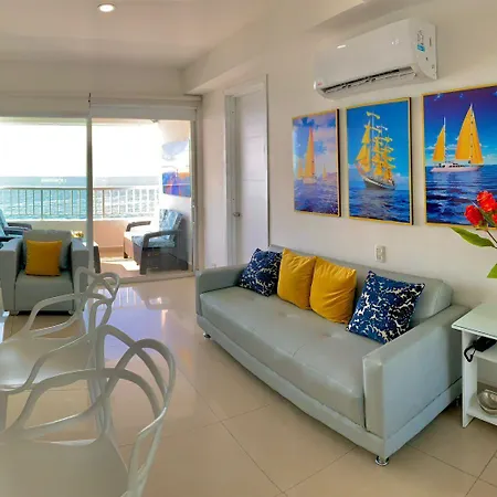 Apartamento 2p1-32 De 2 Alcobas Frente Al Mar Con Aire Acondicionado Y Wifi *
